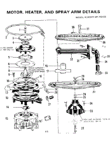 Motor Heater And Spray Arm Details parts for Kenmore Dishwasher 587.792400 (587792400, 587 792400) from AppliancePartsPros.com