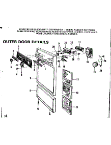 Outer Door Details parts for Kenmore Dishwasher 587.792410 (587792410, 587 792410) from AppliancePartsPros.com