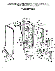 Tub Details parts for Kenmore Dishwasher 587.792410 (587792410, 587 792410) from AppliancePartsPros.com