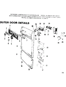 Outer Door Details parts for Kenmore Dishwasher 587.792411 (587792411, 587 792411) from AppliancePartsPros.com