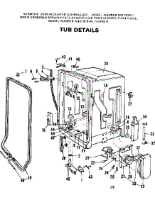 Tub Details parts for Kenmore Dishwasher 587.792411 (587792411, 587 792411) from AppliancePartsPros.com