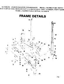 Frame Details parts for Kenmore Dishwasher 587.792411 (587792411, 587 792411) from AppliancePartsPros.com