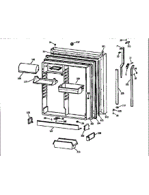 Fresh Food Door parts for Kenmore Refrigerator 363.9762811 (3639762811, 363 9762811) from AppliancePartsPros.com