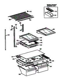 Shelves And Drawers parts for Kenmore Refrigerator 363.9762825 (3639762825, 363 9762825) from AppliancePartsPros.com