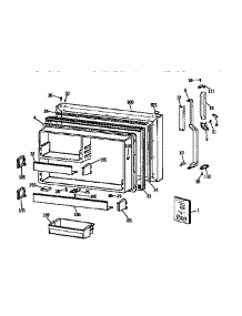 Freezer Door parts for Kenmore Refrigerator 363.9762881 (3639762881, 363 9762881) from AppliancePartsPros.com