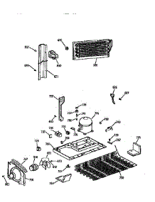 Unit parts for Kenmore Refrigerator 363.9771611 (3639771611, 363 9771611) from AppliancePartsPros.com