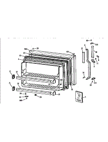 Freezer Door parts for Kenmore Refrigerator 363.9771621 (3639771621, 363 9771621) from AppliancePartsPros.com
