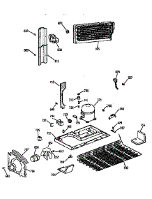 Unit parts for Kenmore Refrigerator 363.9771671 (3639771671, 363 9771671) from AppliancePartsPros.com