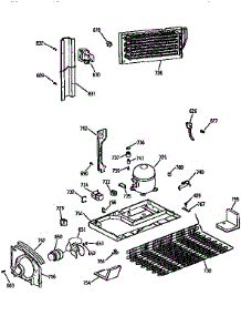 Unit parts for Kenmore Refrigerator 363.9771681 (3639771681, 363 9771681) from AppliancePartsPros.com