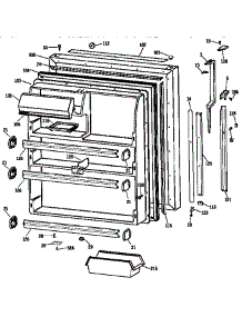 Fresh Food Door parts for Kenmore Refrigerator 363.9771715 (3639771715, 363 9771715) from AppliancePartsPros.com