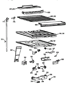 Compartment Separator parts for Kenmore Refrigerator 363.9774721 (3639774721, 363 9774721) from AppliancePartsPros.com