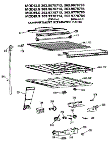 Compartment Separator parts for Kenmore Refrigerator 363.9778713 (3639778713, 363 9778713) from AppliancePartsPros.com