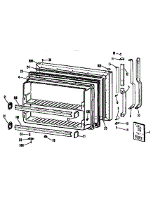 Freezer Door parts for Kenmore Refrigerator 363.9778785 (3639778785, 363 9778785) from AppliancePartsPros.com