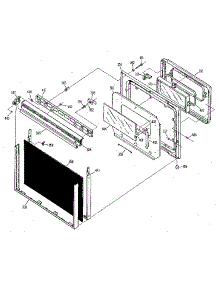 Lower Oven Door parts for Kenmore Range 363.9858911 (3639858911, 363 9858911) from AppliancePartsPros.com