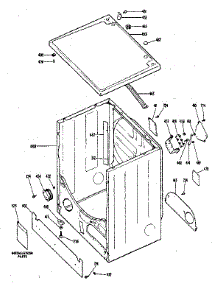 Cabinet Asm. parts for Kenmore Dryer 363.DDE8109VML (363DDE8109VML, 363 DDE8109VML) from AppliancePartsPros.com