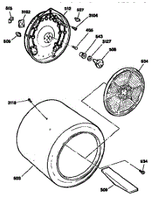Heater And Housing Assembly parts for Kenmore Dryer 363.DDE8509RCMWW (363DDE8509RCMWW, 363 DDE8509RCMWW) from AppliancePartsPros.com
