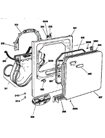 Front Cabinet Assembly parts for Kenmore Dryer 363.DDE8509RCMWW (363DDE8509RCMWW, 363 DDE8509RCMWW) from AppliancePartsPros.com