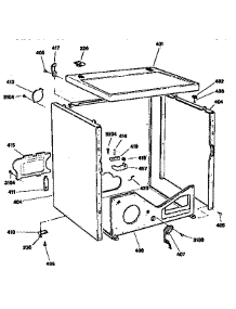 Cabinet Assembly parts for Kenmore Dryer 363.DDE8509RCMWW (363DDE8509RCMWW, 363 DDE8509RCMWW) from AppliancePartsPros.com