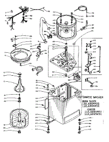 Machine Sub-Assembly parts for Kenmore Washer 110.6005401 (1106005401, 110 6005401) from AppliancePartsPros.com