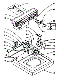 Top And Console Assembly parts for Kenmore Washer 110.6005451 (1106005451, 110 6005451) from AppliancePartsPros.com