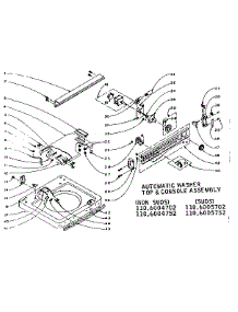 Top And Console Assembly parts for Kenmore Washer 110.6005752 (1106005752, 110 6005752) from AppliancePartsPros.com