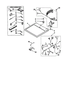Dryer Top parts for Kenmore Dryer 110.60072990 (11060072990, 110 60072990) from AppliancePartsPros.com