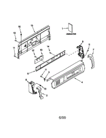 Console Panel parts for Kenmore Dryer 110.60072990 (11060072990, 110 60072990) from AppliancePartsPros.com
