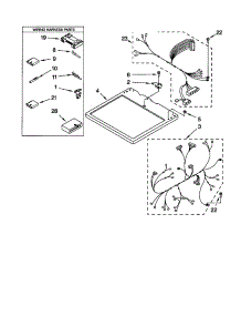 Dryer Top parts for Kenmore Dryer 110.60072991 (11060072991, 110 60072991) from AppliancePartsPros.com