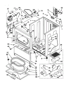 Cabinet parts for Kenmore Dryer 110.60072991 (11060072991, 110 60072991) from AppliancePartsPros.com