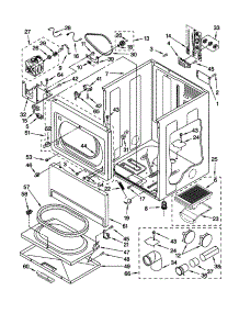 Cabinet parts for Kenmore Dryer 110.60092991 (11060092991, 110 60092991) from AppliancePartsPros.com