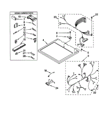 Dryer Top parts for Kenmore Dryer 110.60094990 (11060094990, 110 60094990) from AppliancePartsPros.com
