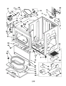 Cabinet parts for Kenmore Dryer 110.60096990 (11060096990, 110 60096990) from AppliancePartsPros.com