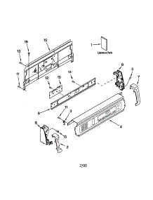 Console Panel parts for Kenmore Dryer 110.60096990 (11060096990, 110 60096990) from AppliancePartsPros.com