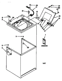 Top And Cabinet parts for Kenmore Washer 110.16872690 (11016872690, 110 16872690) from AppliancePartsPros.com