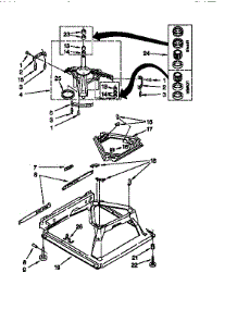 Machine Base parts for Kenmore Washer 110.16872692 (11016872692, 110 16872692) from AppliancePartsPros.com