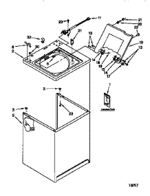 Top And Cabinet parts for Kenmore Washer 110.16872692 (11016872692, 110 16872692) from AppliancePartsPros.com