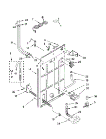 Rear Panel Parts parts for Kenmore Washer 110.16882500 (11016882500, 110 16882500) from AppliancePartsPros.com