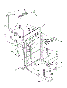 Rear Panel Parts parts for Kenmore Washer 110.16882501 (11016882501, 110 16882501) from AppliancePartsPros.com