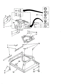 Machine Base Parts parts for Kenmore Washer 110.16882502 (11016882502, 110 16882502) from AppliancePartsPros.com