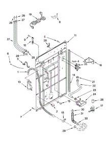 Rear Panel Parts parts for Kenmore Washer 110.16922504 (11016922504, 110 16922504) from AppliancePartsPros.com
