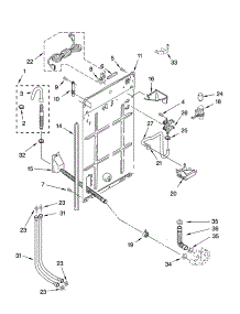 Rear Panel Parts parts for Kenmore Washer 110.16962500 (11016962500, 110 16962500) from AppliancePartsPros.com