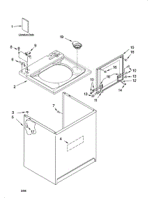 Top And Cabinet Parts parts for Kenmore Washer 110.16964503 (11016964503, 110 16964503) from AppliancePartsPros.com