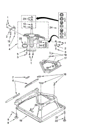 Machine Base Parts parts for Kenmore Washer 110.16972500 (11016972500, 110 16972500) from AppliancePartsPros.com