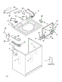 Top And Cabinet Parts parts for Kenmore Washer 110.16982500 (11016982500, 110 16982500) from AppliancePartsPros.com