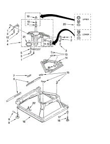 Machine Base Parts parts for Kenmore Washer 110.17102700 (11017102700, 110 17102700) from AppliancePartsPros.com