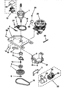 Motor And Pump parts for Kenmore Washer 110.48182790 (11048182790, 110 48182790) from AppliancePartsPros.com