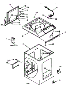 Top And Cabinet parts for Kenmore Washer 110.48182790 (11048182790, 110 48182790) from AppliancePartsPros.com