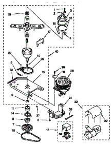 Transmission, Motor And Pump parts for Kenmore Washer 110.48182791 (11048182791, 110 48182791) from AppliancePartsPros.com