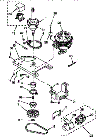 Brake, Clutch, Gearcase, Motor And Pump parts for Kenmore Washer 110.48722790 (11048722790, 110 48722790) from AppliancePartsPros.com