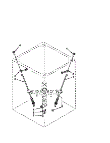 Suspension parts for Kenmore Washer 110.48722791 (11048722791, 110 48722791) from AppliancePartsPros.com